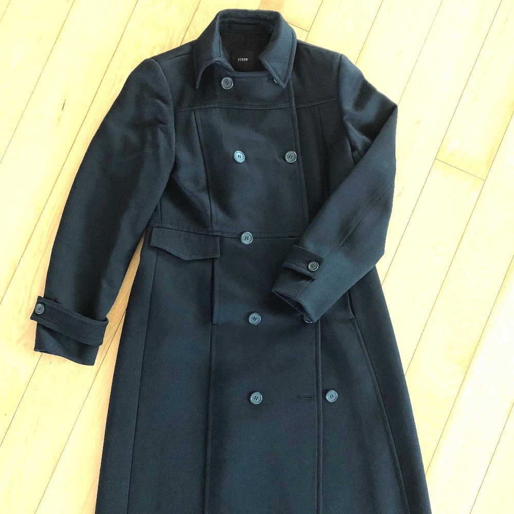 J. Crew Pea Coat Long - Never Worn NWOT - Size S-M